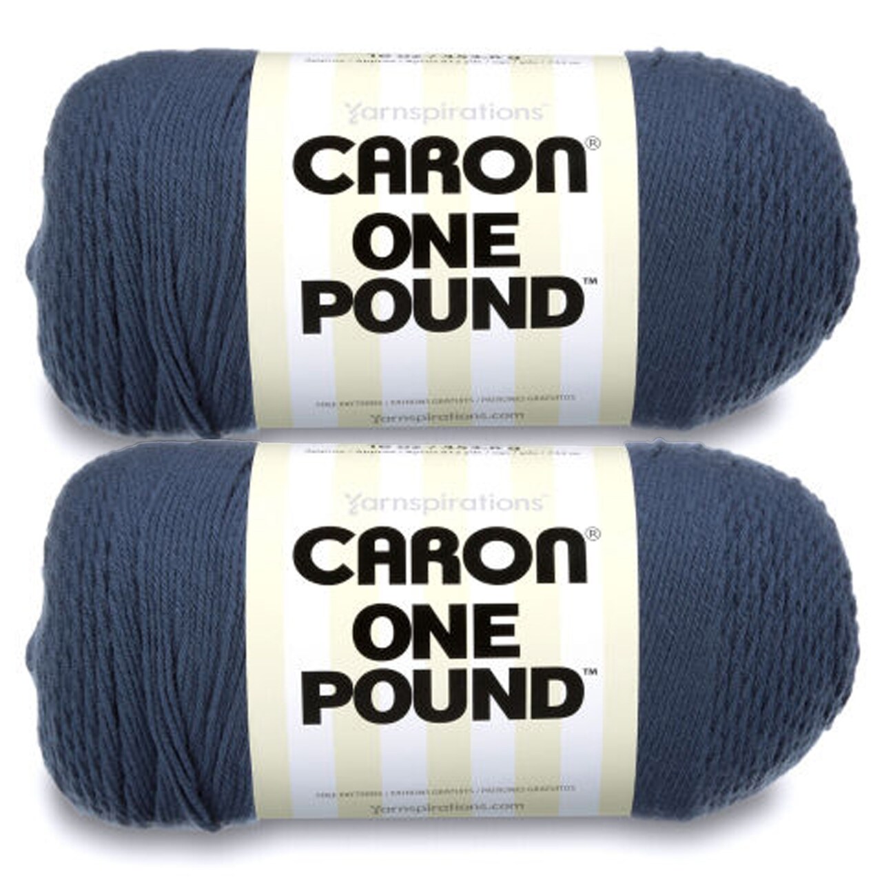 Caron One Pound Cape Cod Blue Yarn - 2 Pack of 454g/16oz - Acrylic - 4 Medium (Worsted) - 812 Yards - Knitting/Crochet